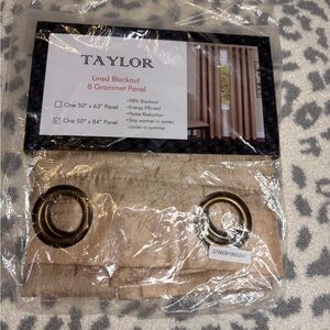 NWT Taylor Beige Blackout Curtain with Grommets